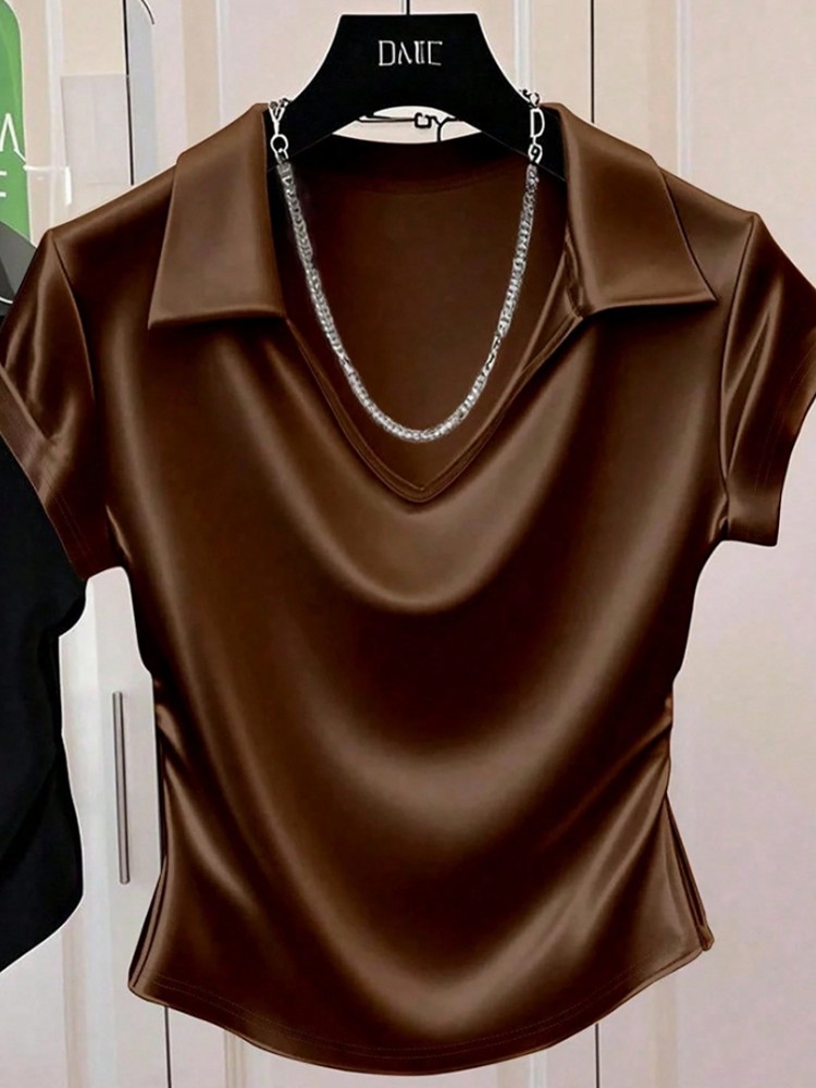 Xl Summer Clothing - Damska koszulka z krótkim rękawem w