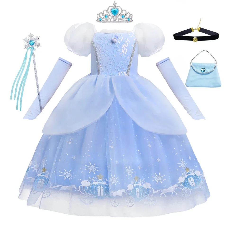 Summer Clothing Gifts - Kopciuszek księżniczka sukienka Cosplay dla dziewczynki