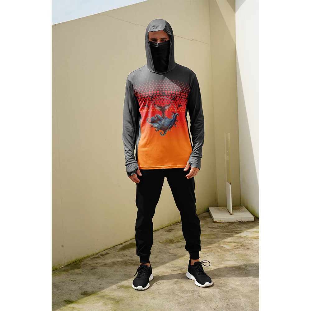 Summer Knit Clothing - Męskie koszulki wędkarskie z ochroną przeciwsłoneczną,