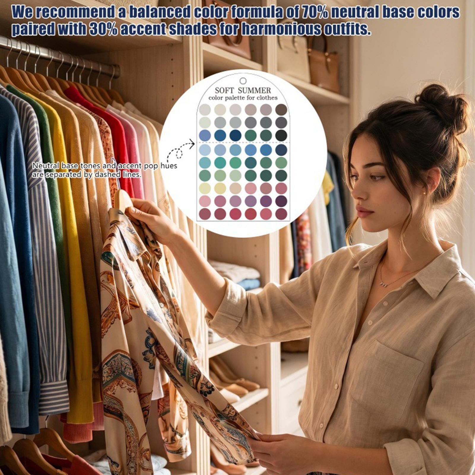 Summer Clothing Guide - 2 sztuki akrylowych palet kolorów sezonowych,