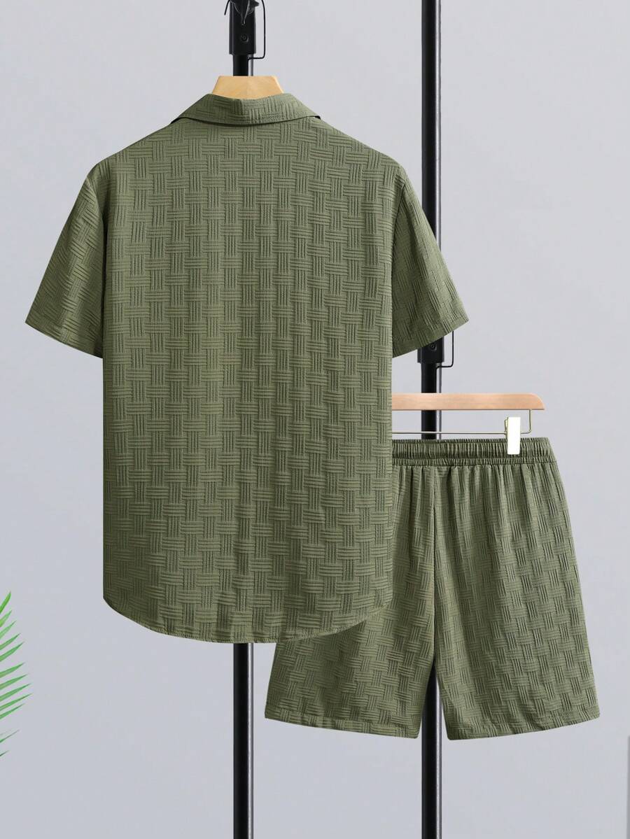 Linen Shorts Men - Męski zestaw wakacyjny Genlund: koszula z