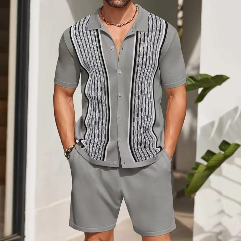 Summer Gym Clothing - Letni męski komplet dwuczęściowy z krótkim