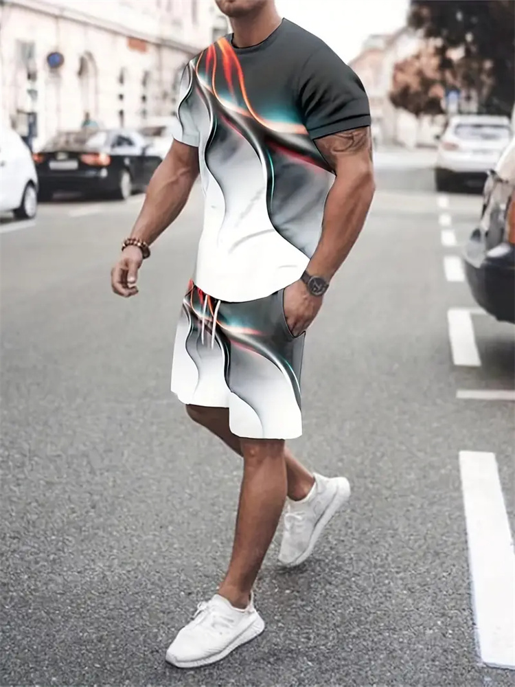 Męski Damski Gradientowy T-shi – Summer Knit Clothing recenzja i cena