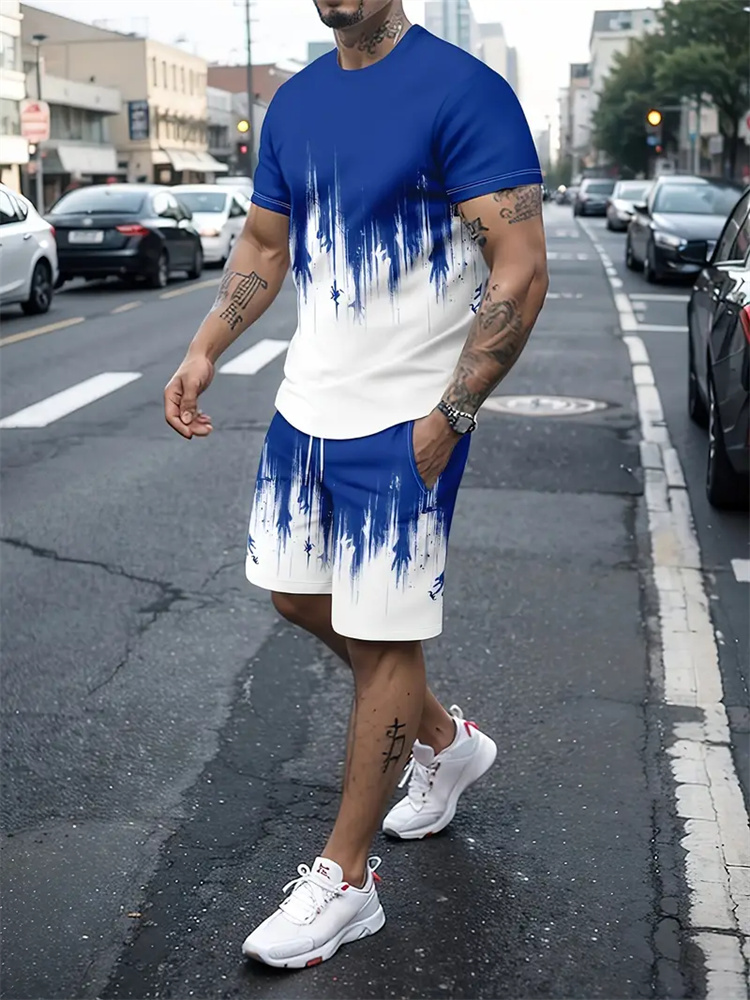 Męski Damski Gradientowy T-shi – Summer Knit Clothing recenzja i cena