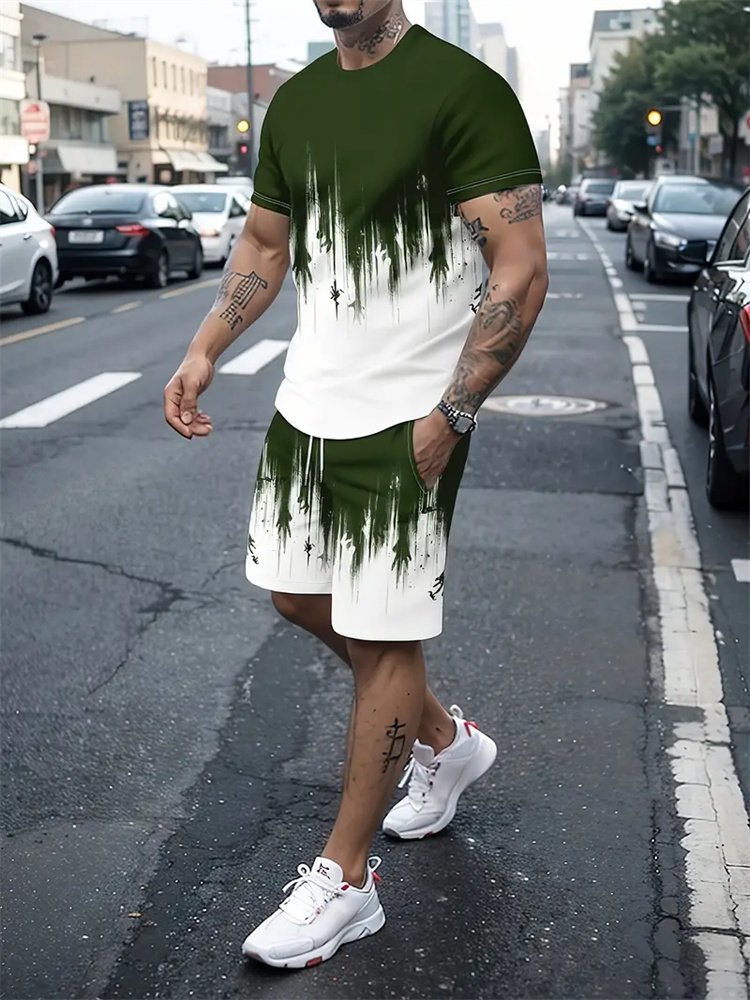 Męski Damski Gradientowy T-shi – Summer Knit Clothing recenzja i cena