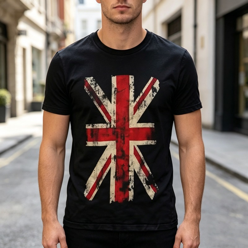 Koszulka z grafiką Union Jack, – Summer Clothing Uk recenzja i cena