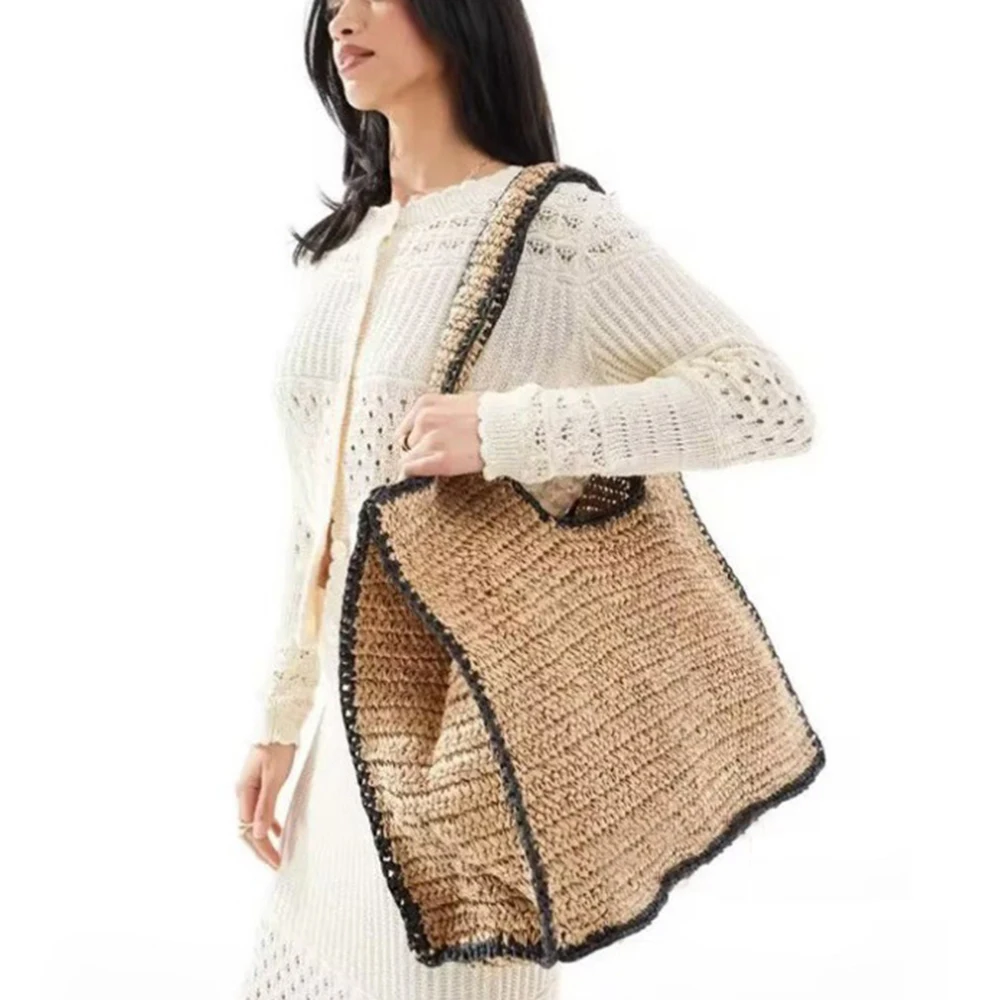 Duże torby typu tote ze słomy  – Beach Bag Straw recenzja i cena
