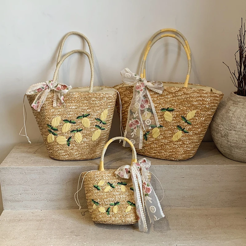 Duża pojemność Plażowa torba n – Beach Bag Straw recenzja i cena