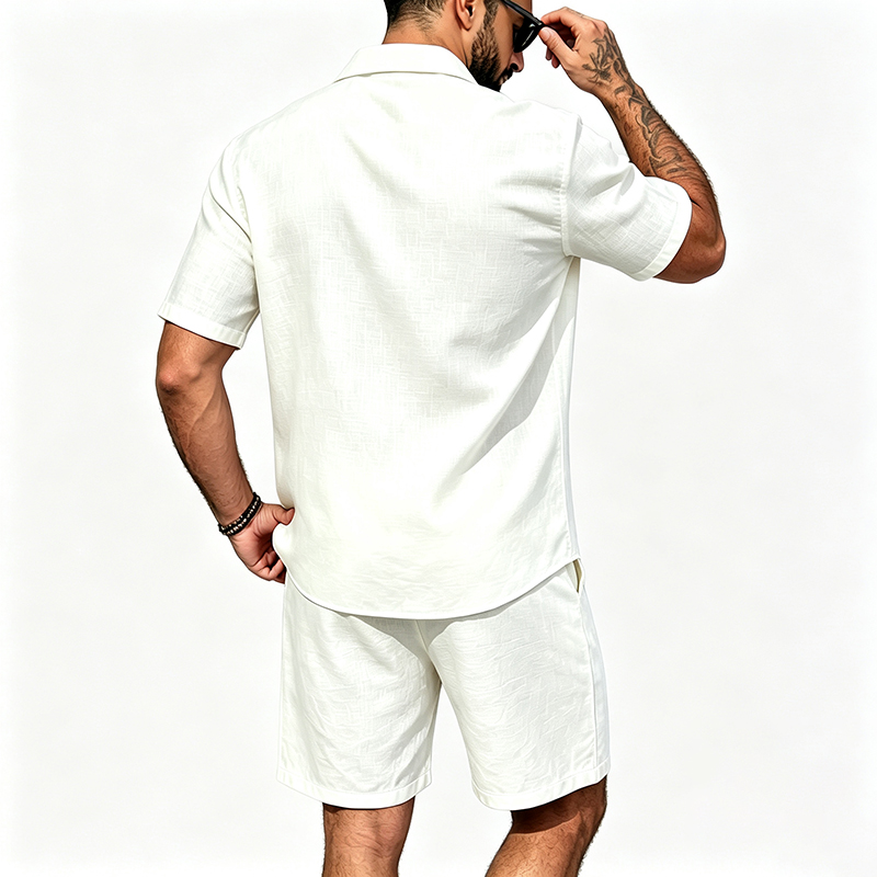 Męski lniany dwuczęściowy zest – Linen Shorts Men recenzja i cena