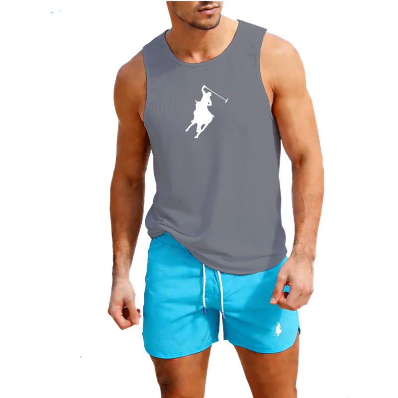 Męski letni zestaw: kamizelka  – Summer Knit Clothing recenzja i cena