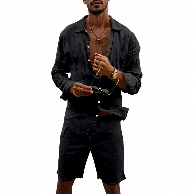 Letni męski lniany, luźny zest – Linen Shorts Men recenzja i cena