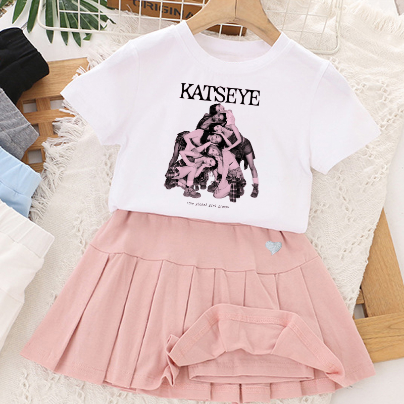 Zestaw Kpop K-KATSEYE: T-shirt – Summer Clothing Gifts recenzja i cena