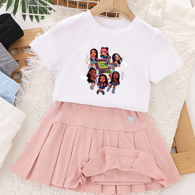 Zestaw Kpop K-KATSEYE: T-shirt – Summer Clothing Gifts recenzja i cena