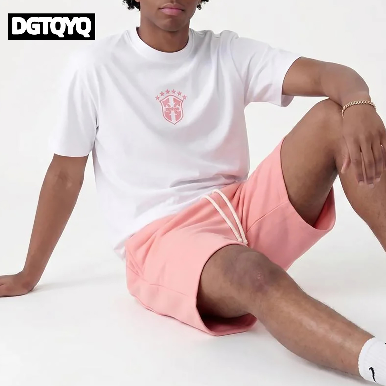 Męskie letnie nowe różowe haft – Summer Clothing Cheap recenzja i cena