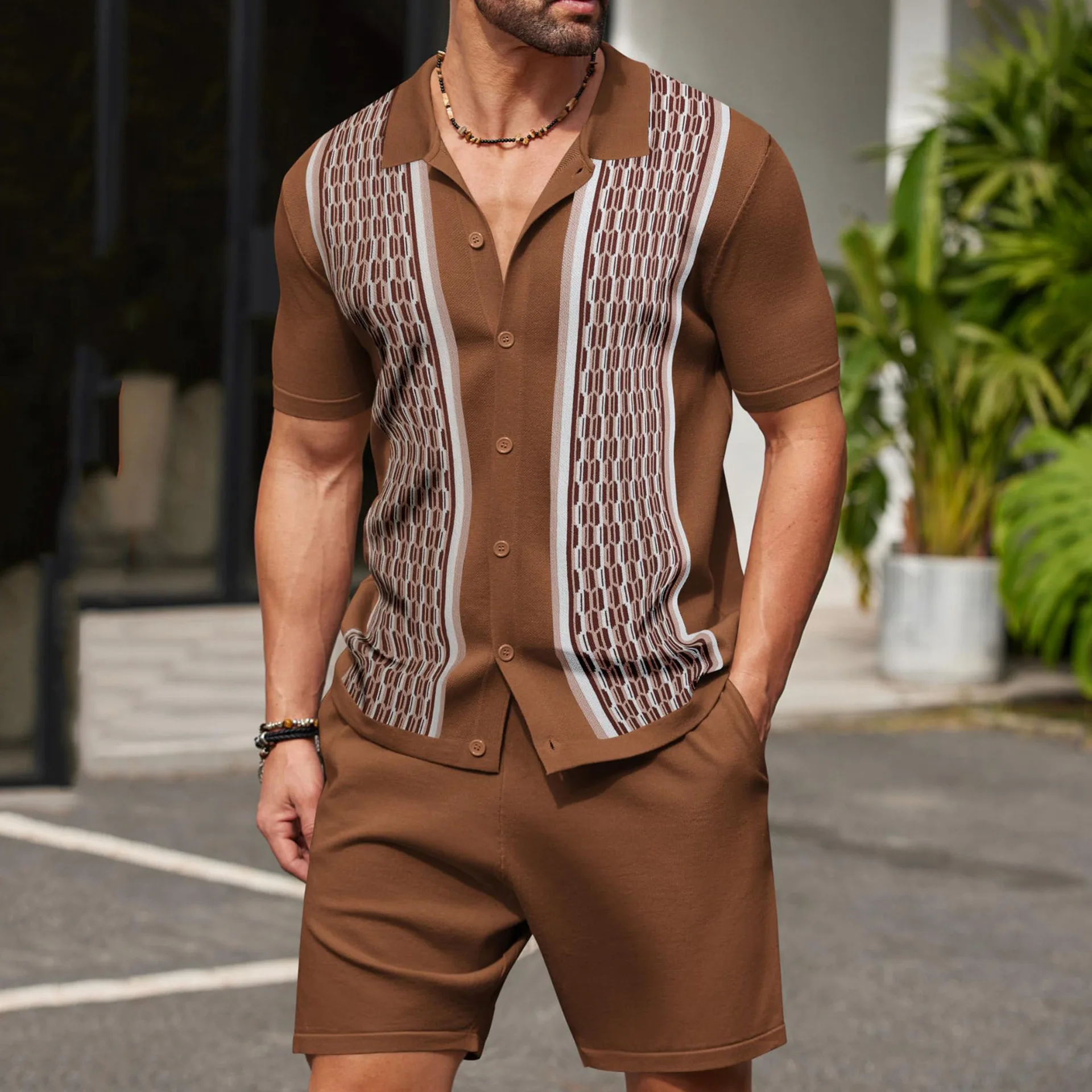 Letni męski komplet dwuczęścio – Summer Gym Clothing recenzja i cena
