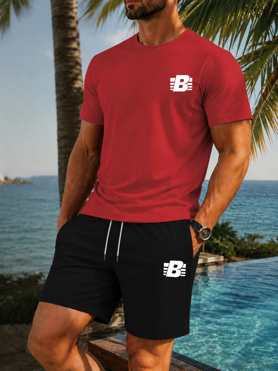 Męski 2-częściowy dres sportow – Summer Gym Clothing recenzja i cena