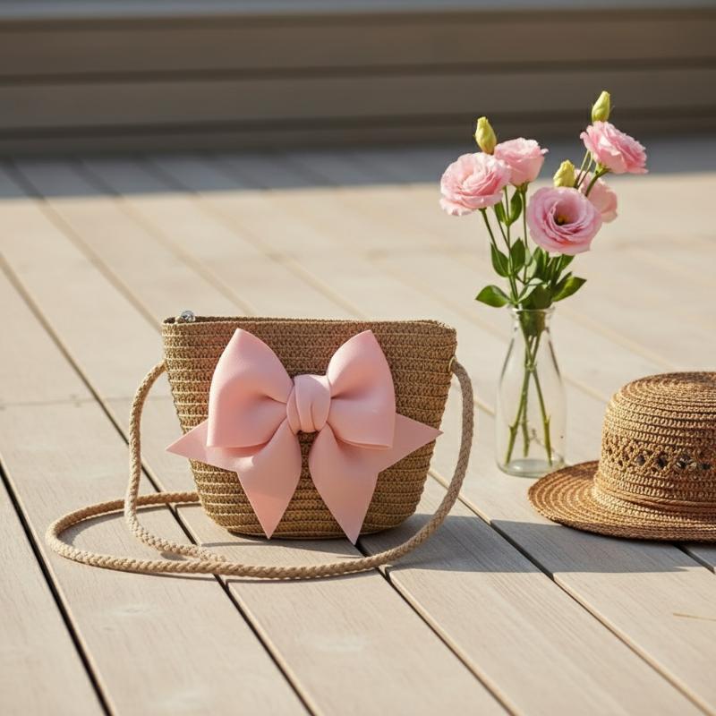 Dziewczęca pleciona słomkowa t – Beach Bag Straw recenzja i cena