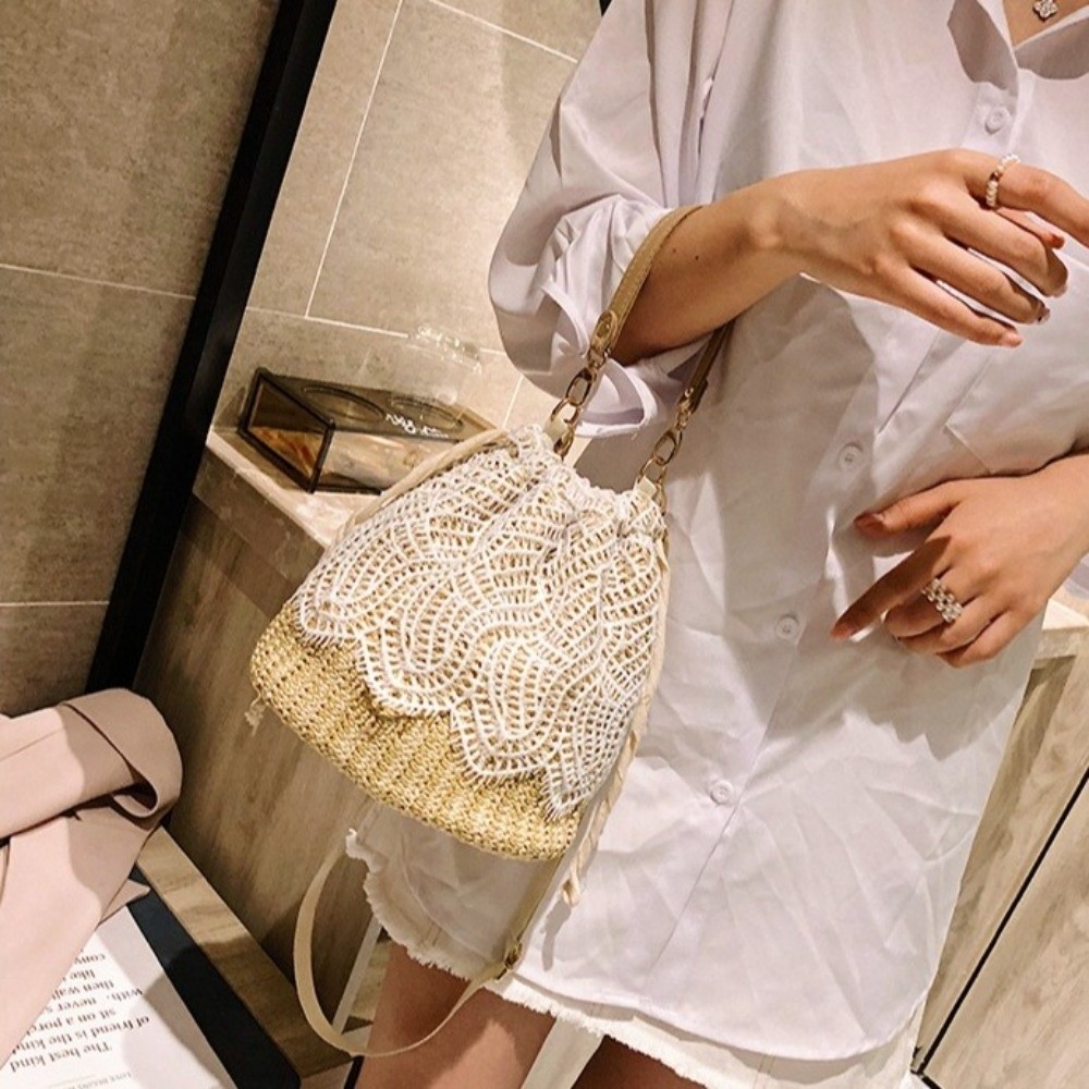 Przenośna Koronkowa Słomkowa T – Beach Bag Straw recenzja i cena