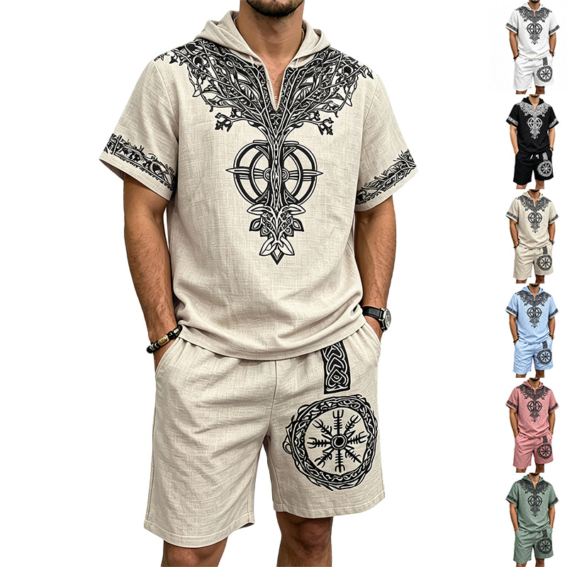 Męski zestaw letni: bluzka z k – Linen Shorts Men recenzja i cena