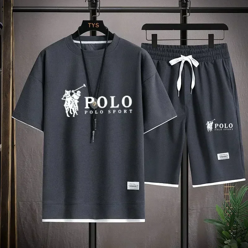 Męski letni zestaw waflowy 2-c – Summer Gym Clothing recenzja i cena